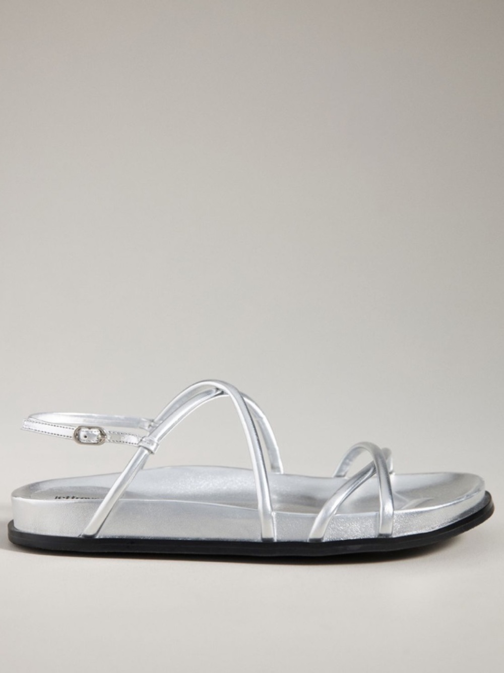 Jeffrey Campbell Metallic Silver Strappy Flat Sandals - LA EMPRESS